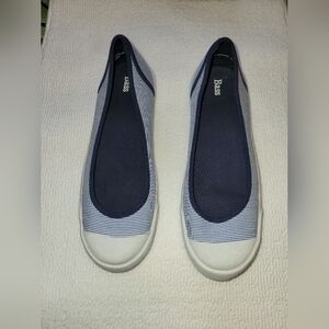 Bass Women Canvas Striped Slip on Shoe 8.5 Gently Used